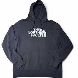 The North Face Black Logo Hoodie Medium Cotton Gorpcore Outdoors Athleisure